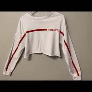 Forever 21 Crop Top Long Sleeved Shirt